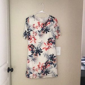 WORN ONCE! White floral dress